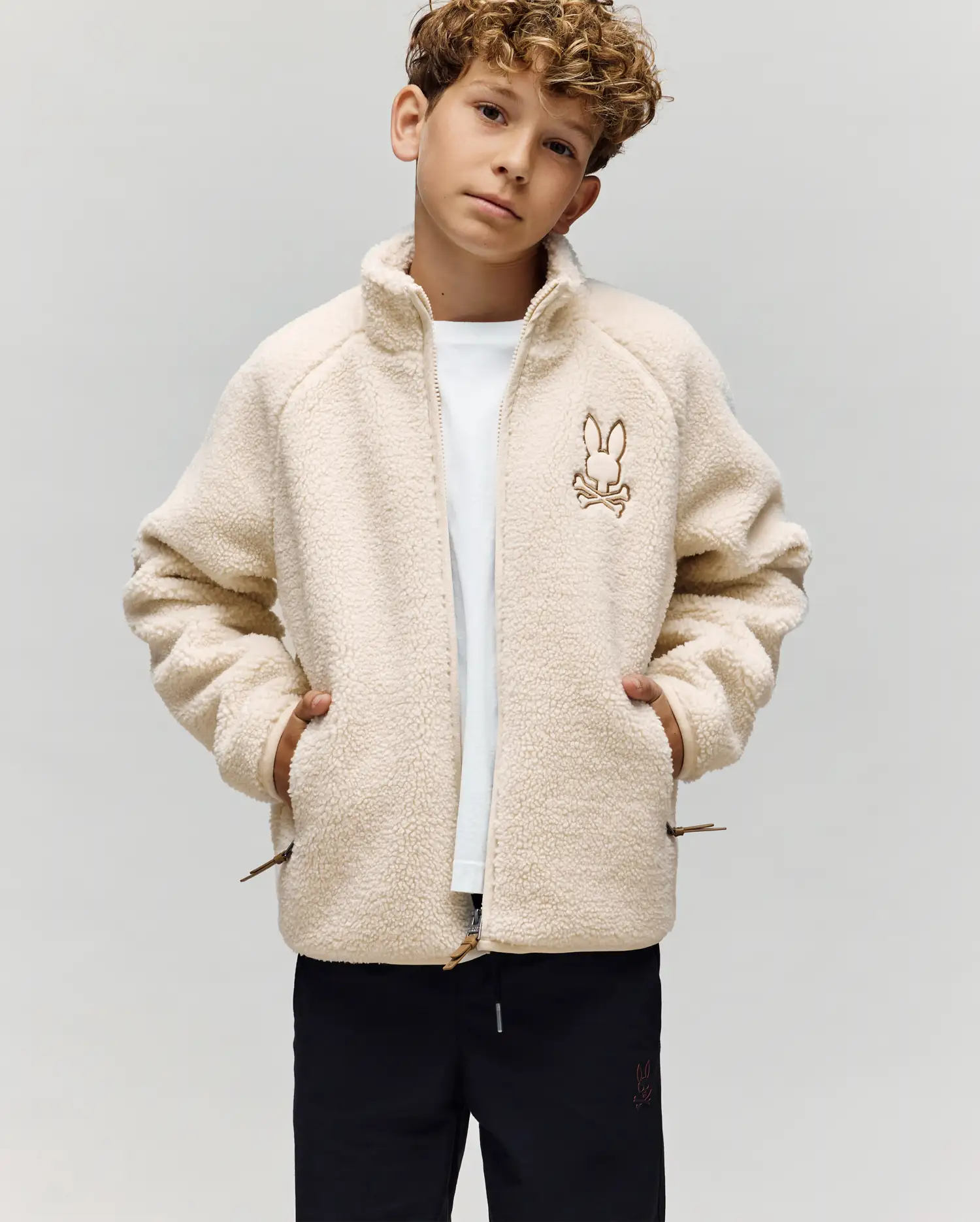 KIDS RILEY SHERPA ZIP INTÉGRAL À COL EN FUNNEL