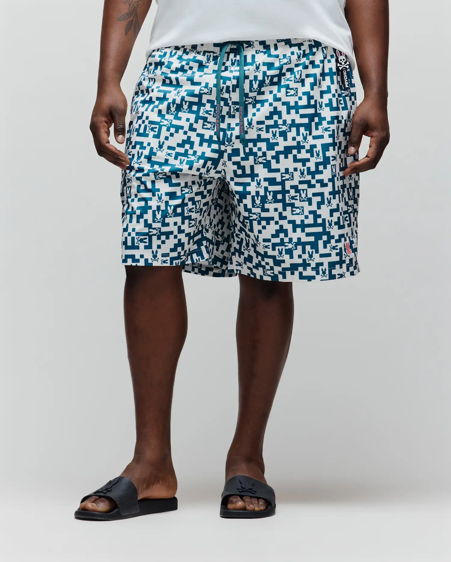 MAILLOTS DE BAIN MENS BIG AND TALL JOSH IMPRIMÉ BUNNY SUR TOUTE LA PIÈCE 6"