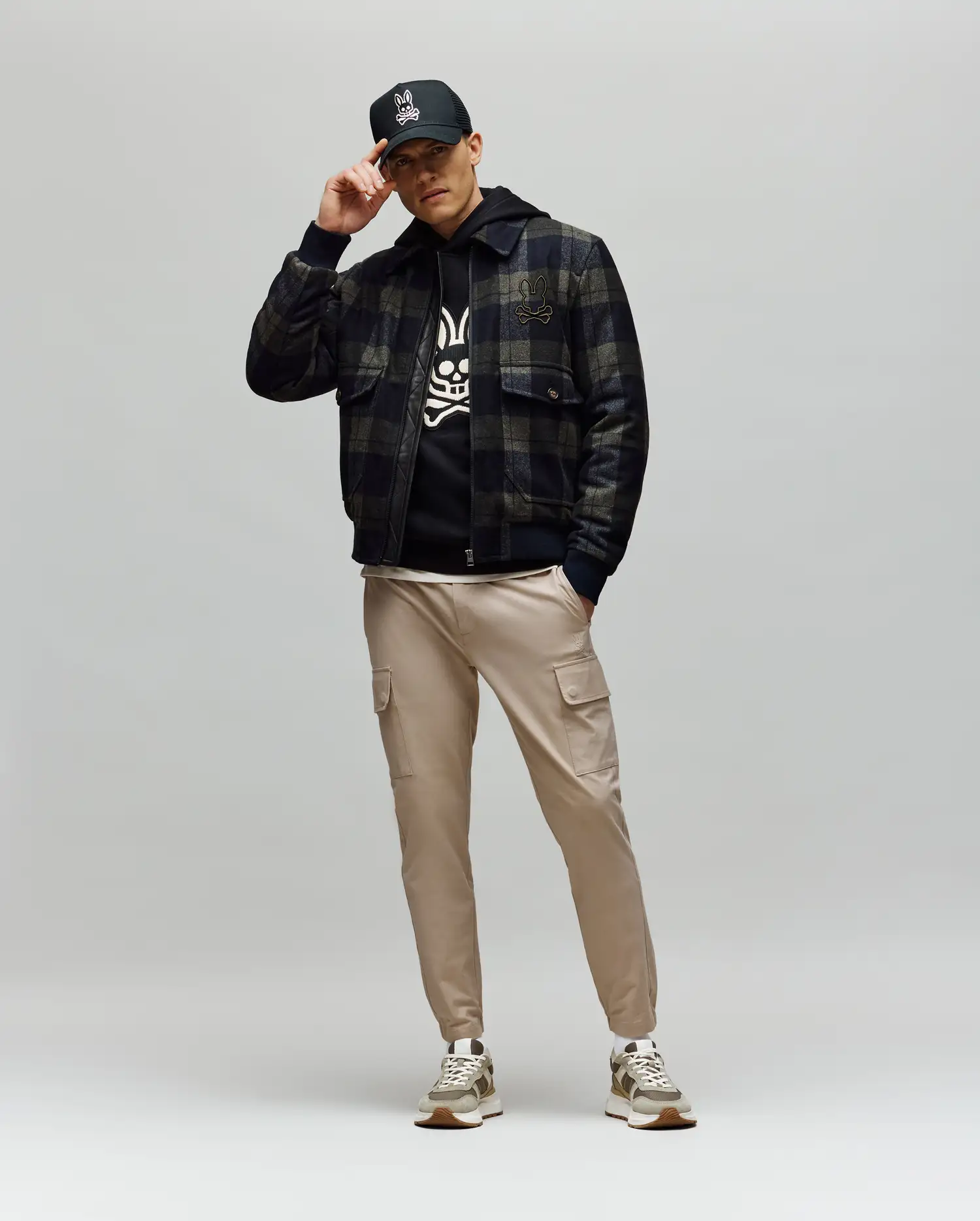 MANTEAU BOMBER HOMME GAVIN À CARREAUX