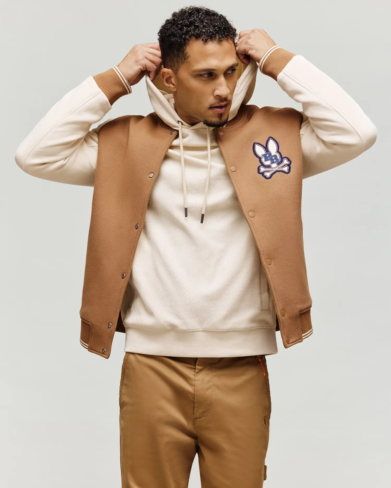 MENS WADE KNIT VARSITY BOMBER