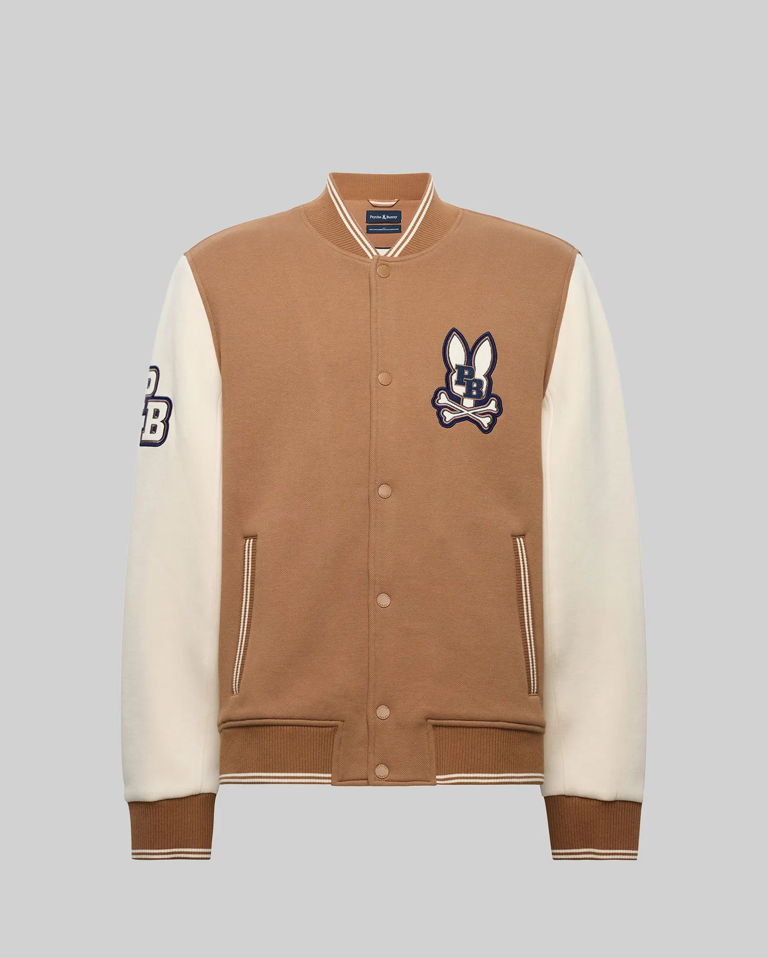 MENS WADE KNIT VARSITY BOMBER
