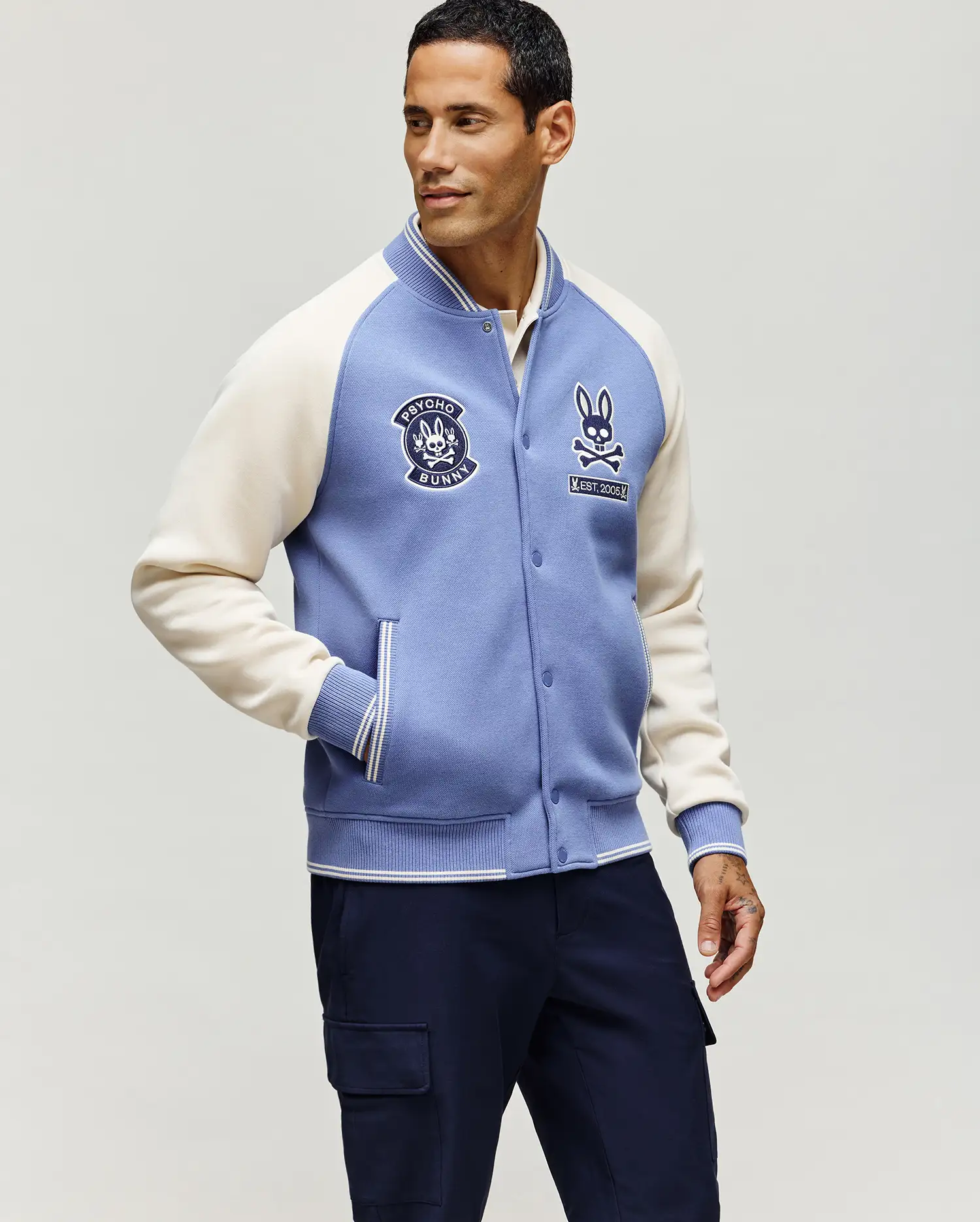 MENS RYDER KNIT VARSITY BOMBER